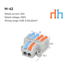 10/30/50 PCS Mini Fast Wiring Cable Connectors Universal Compact Splitter Electrical Conductors Push-In Home Terminal Block
