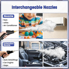 2500W Handheld Steam Cleaner,Portable Car Steamer for Auto Detailing,High-Temperature and Pressure Steam Cleaner for Home, Steam Cleaning Machine for Furniture,Kitchen,Grout,Floor,Tile (03-White)