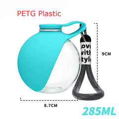 Small Dog Water Bottle 285ML Stainless Steel/Petg Convenient Dog Drink Dispenser Puppy Travel Portable Water Bowl