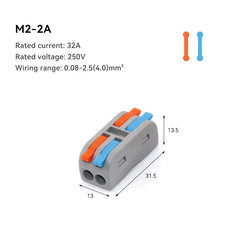 10/30/50 PCS Mini Fast Wiring Cable Connectors Universal Compact Splitter Electrical Conductors Push-In Home Terminal Block