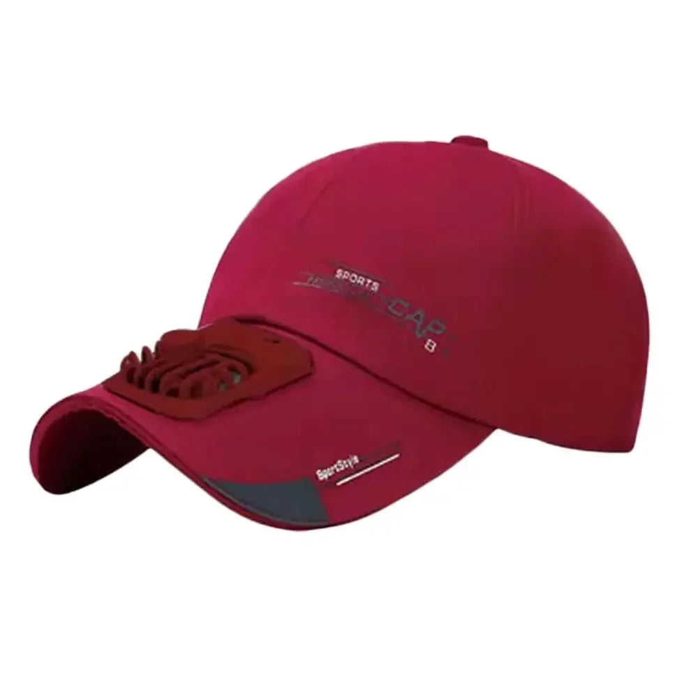 Cap with Fan Summer USB Charging Cooling Fan Baseball Cap Outdoor Golf Sunscreen 2 Speed Adjustable Peaked Hat Hiking Cap Fan