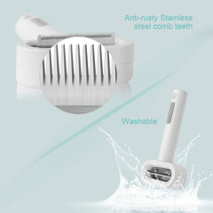 Deshedding Dogs Brush Grooming Tool Safe Retractable Anti-Rusty Stainless Steel Comb Teeth without Hurting Remove Loose Hair and Tangled Hair Dog Brush for Long Coat Dogs