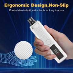 Dog Nail Grinder, Pet Nail Trimmer for Dog Cat with Lights, Low Vibration, LCD Display, Quiet 3 Speeds Electric Pet Nail Polisher, Clipper Grooming Tool for All Breed, White
