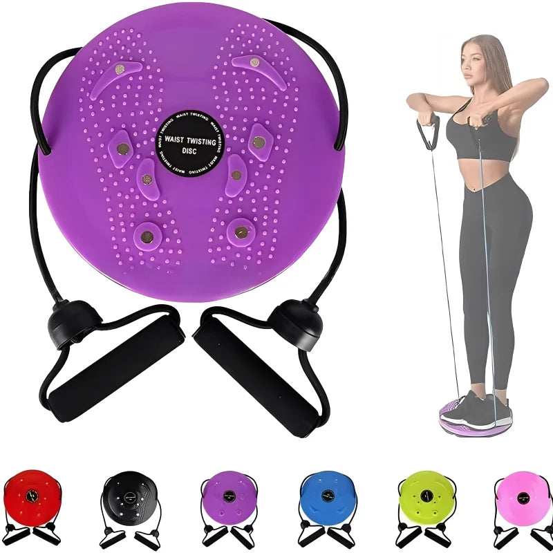 Waist Twisting Disc Magnet Foot Massage Slimming Large Area Granular Protrusions Pedal Board with Rope Fitness Balance
