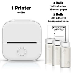 T02 Mini Thermal Printer Wireless Mini Pocket Printer, Adhesive Sticker Printer for DIY, Journal, Student Birthday Gift