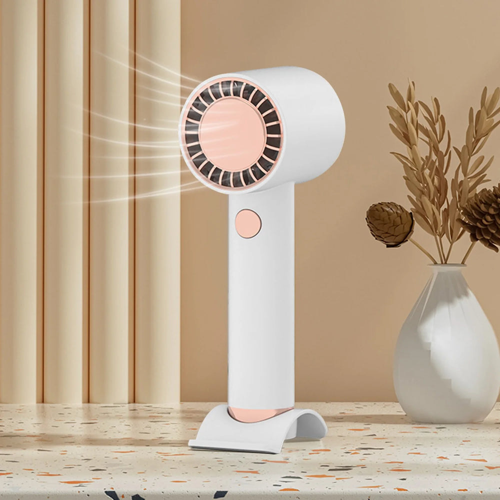 Handheld Fan, Mini Small Portable Turbo Fan, Usb Type-C Rechargeable 3 High Speeds Personal Fans, Max 16 Hours Working Time, Small Hand Fan for Travel, Camping, Office