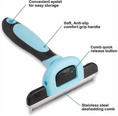 Professional Pet Brush - Grooming and Deshedding Tool for Cats and Dogs