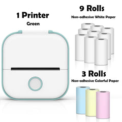 T02 Mini Thermal Printer Wireless Mini Pocket Printer, Adhesive Sticker Printer for DIY, Journal, Student Birthday Gift