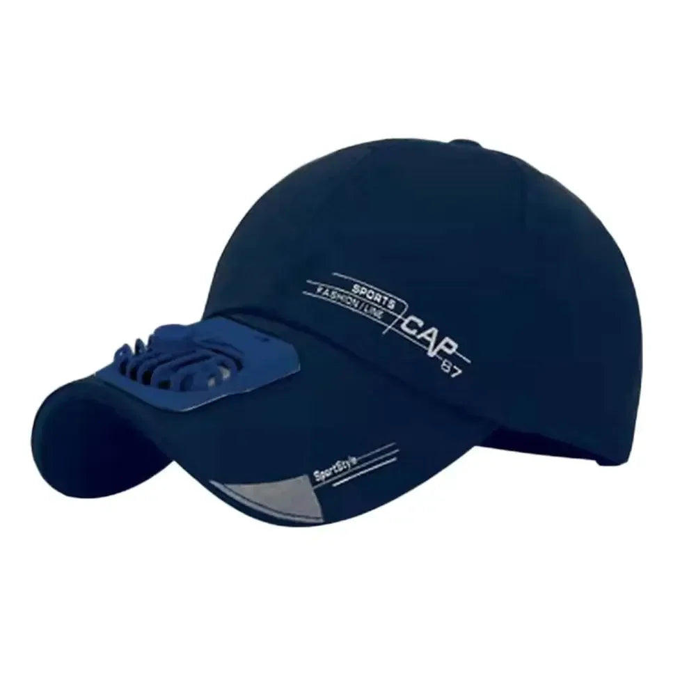 Cap with Fan Summer USB Charging Cooling Fan Baseball Cap Outdoor Golf Sunscreen 2 Speed Adjustable Peaked Hat Hiking Cap Fan