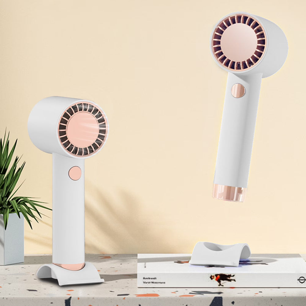 Handheld Fan, Mini Small Portable Turbo Fan, Usb Type-C Rechargeable 3 High Speeds Personal Fans, Max 16 Hours Working Time, Small Hand Fan for Travel, Camping, Office