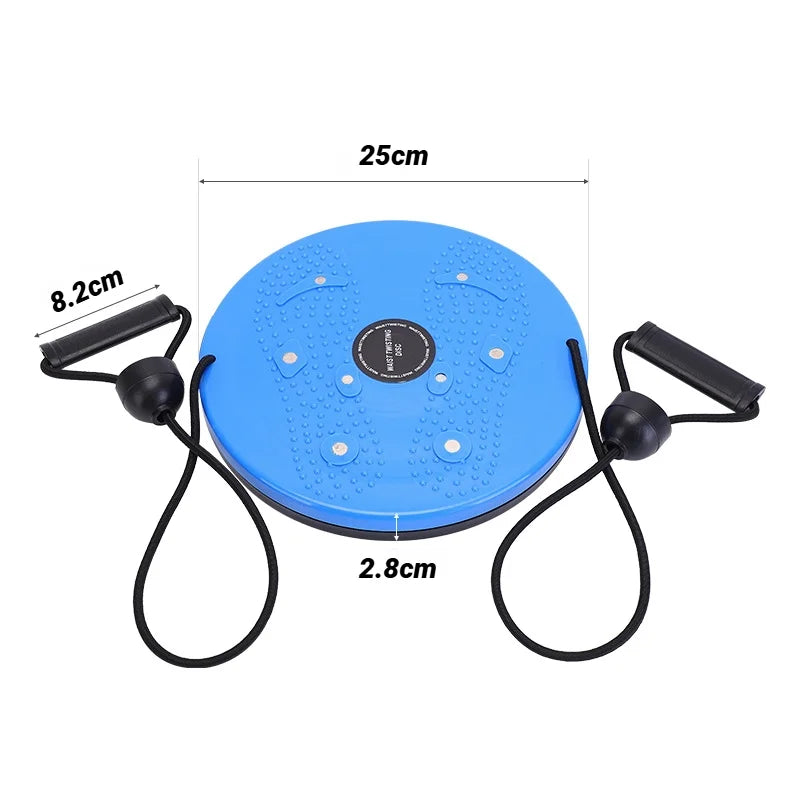Waist Twisting Disc Magnet Foot Massage Slimming Large Area Granular Protrusions Pedal Board with Rope Fitness Balance
