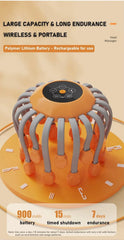 20Massage Heads Orange Scalp Head Massager Red Light Vibrator Octopus Scratcher for Relaxation Stress