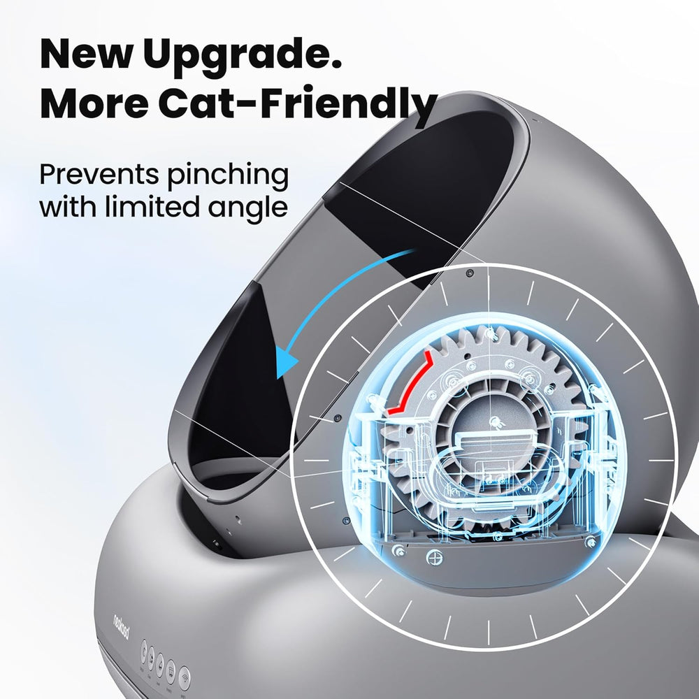 M1 plus Open-Top Self-Cleaning Cat Litter Box, Automatic Cat Litter Box with APP Control, Odor-Free Waste Disposal Includes Trash Bags
