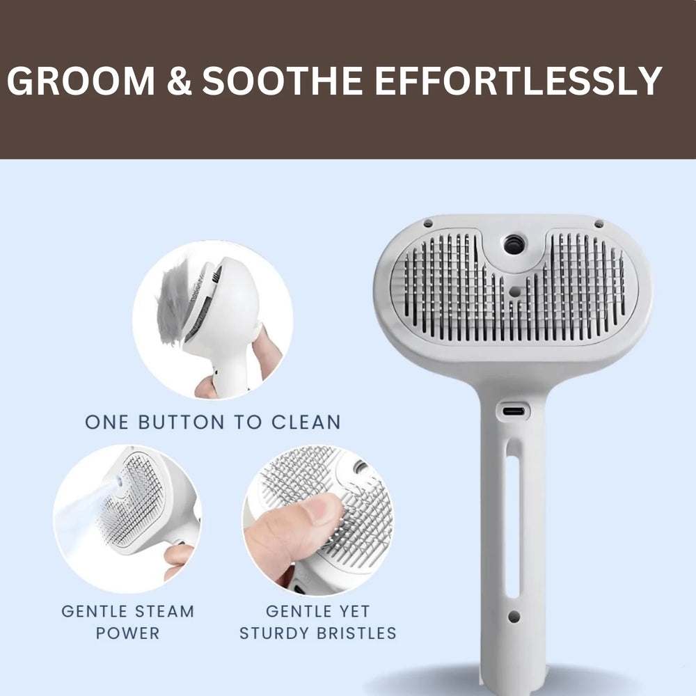 Steam Grooming Pet Brush