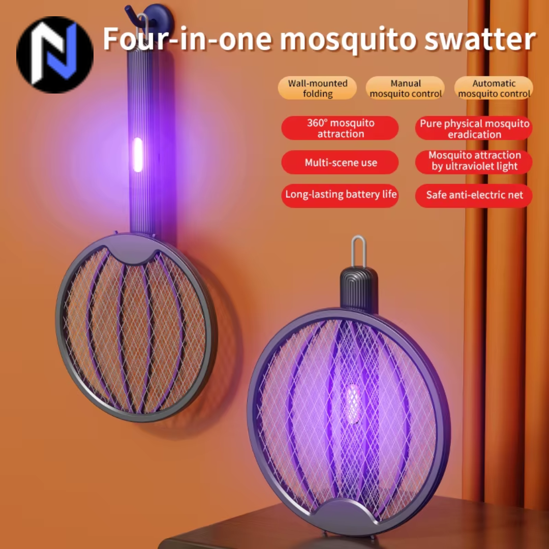 Foldable Electric Mosquito Swatter 3-In-1